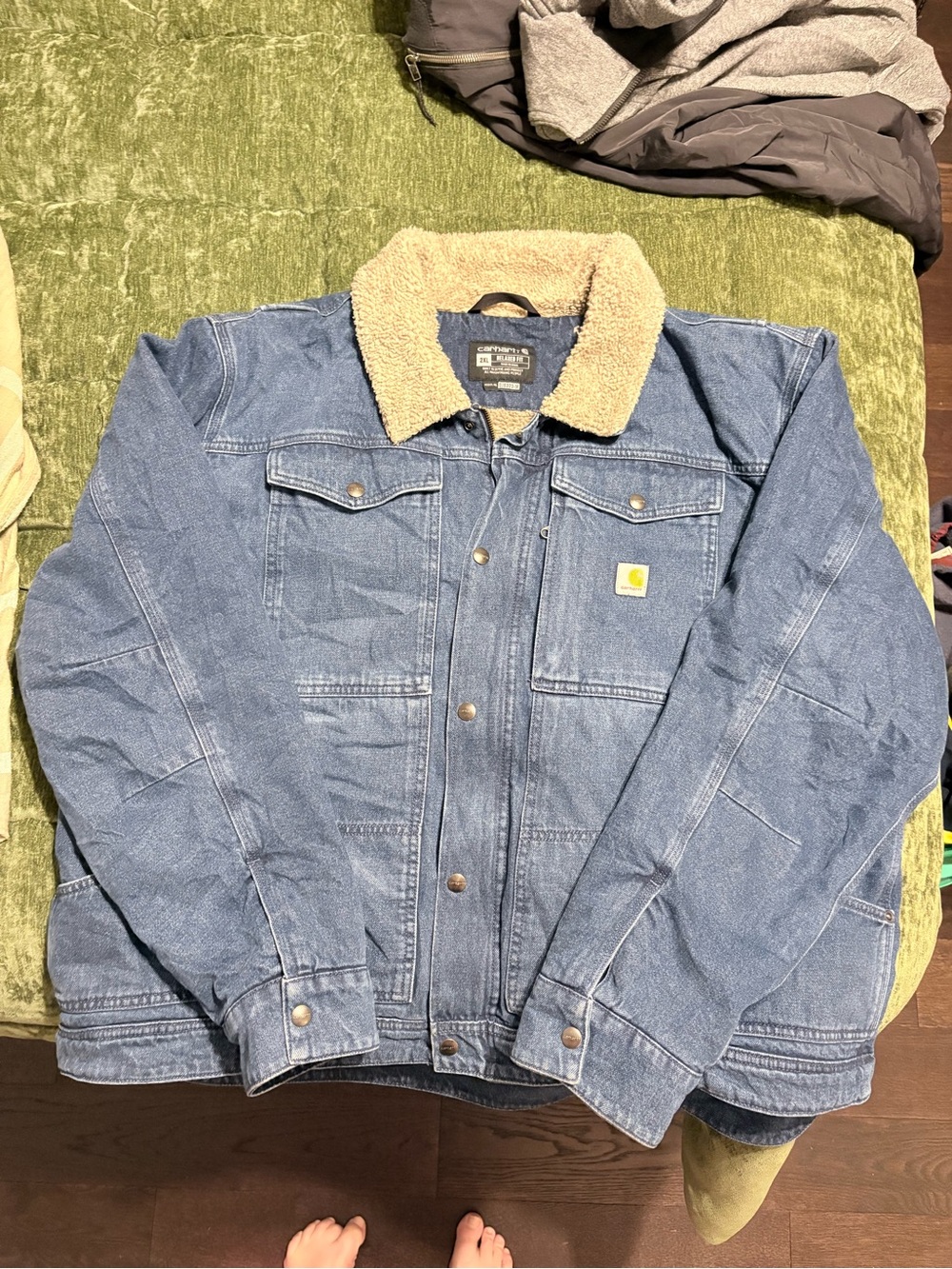 Carhartt Relaxed Fit Sherpa-Lined Denim Jacket 2XL